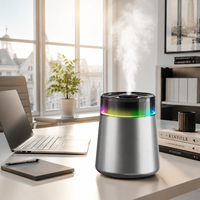 Humidificateur à brume fraîche de 7 L, technologie d'atomisation suspendue, réservoir d'eau en acier inoxydable 304, lumières 7 couleurs, silencieux