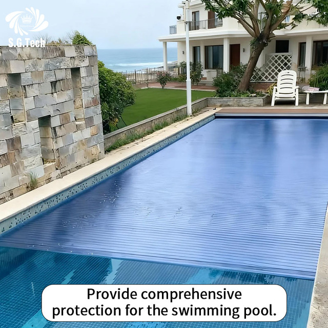 Water Crown SGF07 Polycarbonate PC Pool Cover | Rigid Retractable Swimming Pool Enclosure | UV Resistant Anti-Impact Custom Size