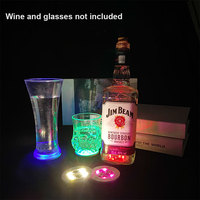 Sous-verre de tasse LED personnalisé coloré phosphorescent imprimé EVA bouteille de vin lumière autocollant clignotant barre boisson accessoires