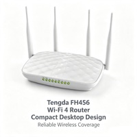 Router Wi-Fi de Alta Potencia FH456, Repetidor de Cobertura Inalámbrica de 300 Mbps, 4 Antenas, Router para el Hogar con Alcance a Través de Paredes