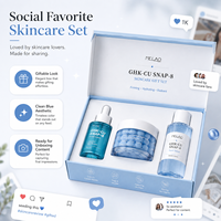 Coffret Cadeau Soin de la Peau MELAO GHK-Cu SNAP-8 : Sérum Peptidique, Crème en Capsules, Tonique Visage pour une Peau Raffermie, Hydratée et Éclatante
