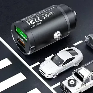 Mini cargador de coche con anillo de tracción PD QC de 100W, adaptador de carga rápida USB C para iPhone, Xiaomi, Samsung, Huawei - Product Image 3