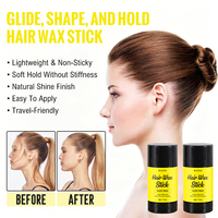 Cire coiffante en stick 50g anti-frisottis, lissante, brillante, pour coiffure arrière, tenue forte