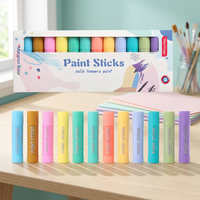 Crayons de cire non effaçables JIRHUI à séchage rapide, 12 couleurs macaron, non toxiques, doux, pastel, torsadables, numériques, 94x15mm