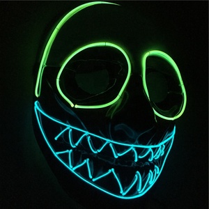 <span class=keywords><strong>Amazon</strong></span> Vente Chaude Populaire D'horreur Effrayant Halloween Néon <span class=keywords><strong>LED</strong></span> Clignotant <span class=keywords><strong>Masque</strong></span> - Product Image 1