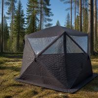 Tente de camping trois saisons en toile 2027, une chambre, 240*240*190/220, 2 personnes, fibre de verre, extérieur
