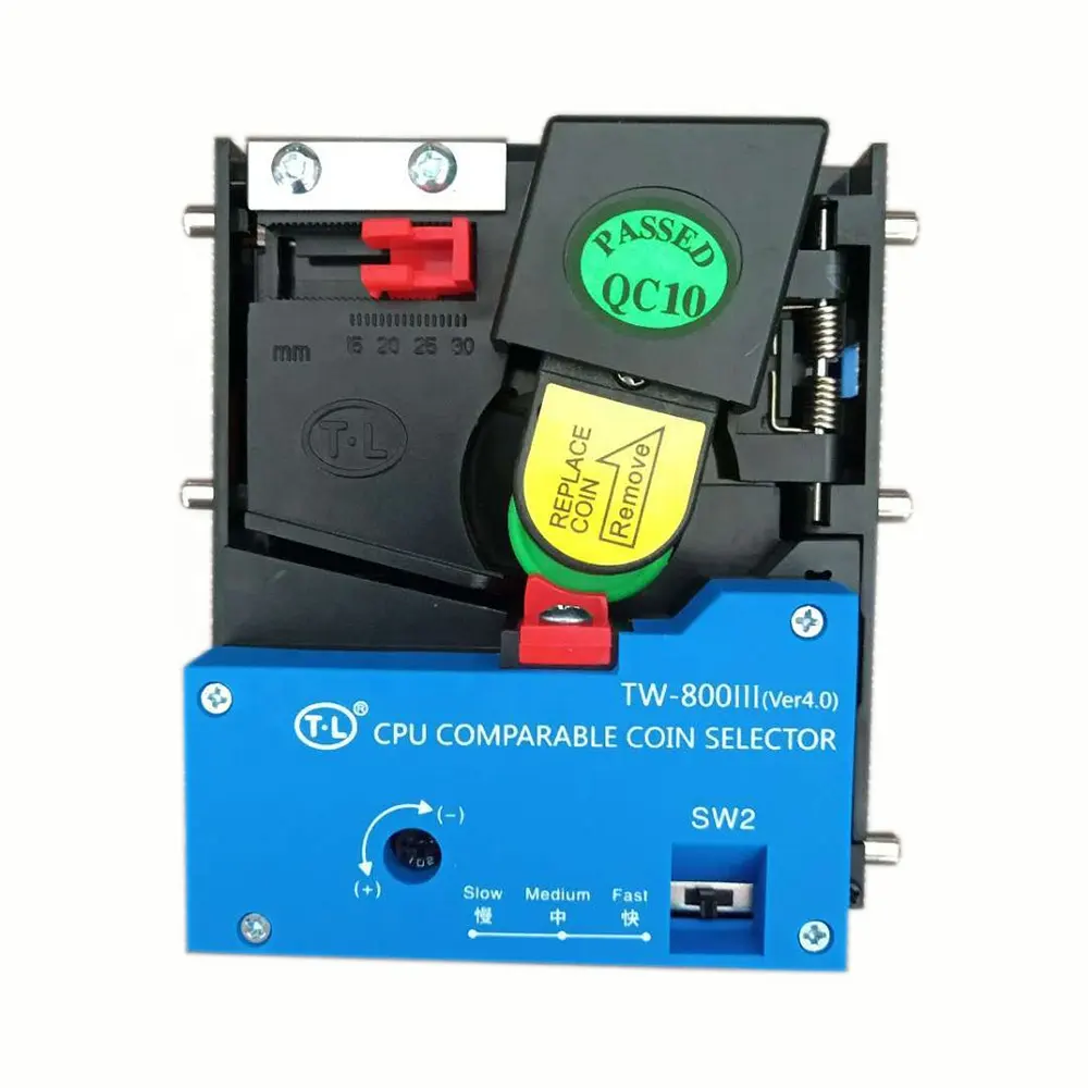 Groothandel TW-800 Cpu Vergelijkbaar Elektronisch Coin Selector Acceptor Voor Arcade Game Machine Accessoires Verticale Munt Validator