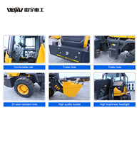 Le moins cher 4500kg 4,5 tonnes de Chine les plus petites chargeuses sur pneus diesel mini chargeuse frontale articulée mini chargeuse pour prix EPA