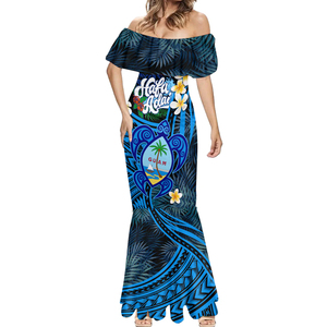 Vestido de Graduación Personalizable Estilo Tropical con Tortuga Marina de Guahan, <span class=keywords><strong>Hafa</strong></span> Adai, Guam, Sirena - Product Image 3