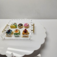 Plateau tournant rond en acrylique, grand plateau à charcuterie, plateau de service en acrylique pour fromage, plateau de service pour viande, apéritifs de fête