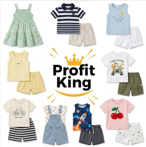 Conjunto de Ropa de Verano para Niños de 2 Piezas, Algodón Suave para la Piel, Envío de Estilos Variados - Product Image 1