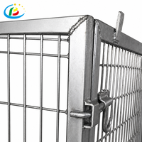 Conteneur en treillis métallique pliable pour chariot élévateur, accès facile en usine, entrée 4 voies, cage à palettes pour entrepôt, stockage logistique, 800 kg