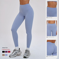 Pantalon de yoga taille haute long sans coutures gênantes, extensible et moulant, idéal pour tonifier les fessiers