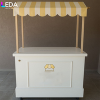Chariot de présentation portable LEDA pour décoration de mariage, chariot à desserts en acrylique, table de bar à desserts pour présentation de fête