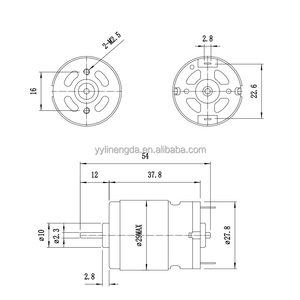 Rs380/RS385 điện áp thấp 3.6V 12300rpm 6.92 Wát kích thước nhỏ Micro chải DC Motor cho ô tô ứng dụng - Product Image 5