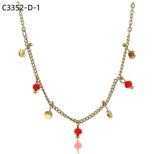 Collar con Colgante de Moda Amy Amy, Chapado en Oro, con Cristales y Diamantes de Imitación, Cadena de Eslabones, Joyería Casual para Mujer, Regalo para Uso Diario - Product Image 4