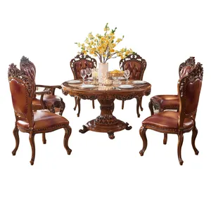 Scalable multifunctional dining table round expandable dining table set