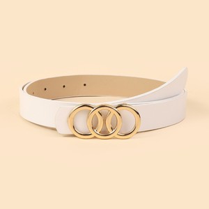 Mulheres Faux Leather <span class=keywords><strong>Belt</strong></span> Rodada Fivela Elegante Brown Cow Print <span class=keywords><strong>Belt</strong></span> Faux Cow Leather Skinny <span class=keywords><strong>Belt</strong></span> Largura 2.3 CM - Product Image 1