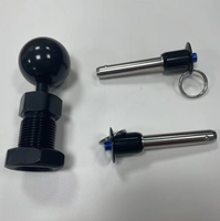 Manufacturer Custom CNC Machined Ball Lock Pins Red Anodized Shoulder Aluminum Quick Release Pin