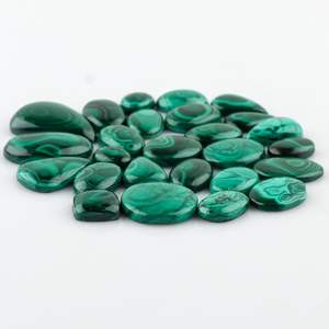 Cabujones de malaquita natural, formas mixtas, piedras verdes pulidas sueltas para la fabricación de joyas, lote al por mayor de más de 90 quilates - Product Image 3