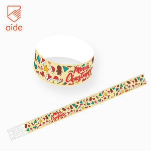 Benutzer definierte beliebte Tyvek Armband Frohe Weihnachten Papier Party Tyvek Armbänder <span class=keywords><strong>Premium</strong></span> Papier Armbänder mit Logo Custom - Product Image 5