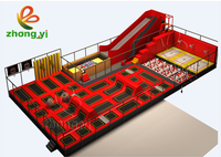 Equipo de juego suave para niños y adultos, trampolín rectangular para parque de atracciones, salto, gran Fitness, venta al por mayor