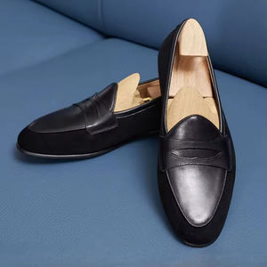 Luxurious Quality Italian-style Formal Wear Men's Leather <b>Shoes</b> Slip-On Oxford Handcrafted Embroidered Camouflage Pattern Steel - Product Image 1