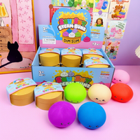 Balle anti-stress souple en forme de boulette souriante unie, jouet de décompression à pincer, modèle Baozi, cadeau d'anniversaire