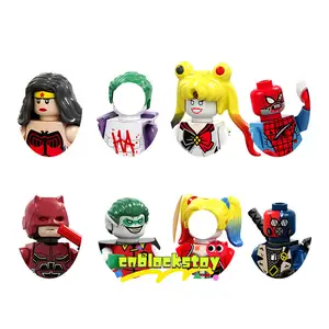 PG8196 Zombie Spider Daredevil Death Knell Wonder Woman Man Super Heroes DC Character Mini Building Block Figure Kids Toy