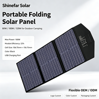 Panneau solaire portable SFZD-100 de 100W, pliable, à 22% d'efficacité, pour le camping et les activités de plein air, avec port de charge USB