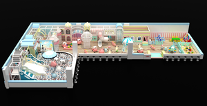 Aire de jeux intérieure personnalisable pour enfants, <span class=keywords><strong>château</strong></span> gonflable avec toboggan et bac à sable, équipement de jeu commercial pour centre commercial et centre d'activités - Product Image 5