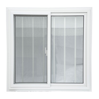 Fenêtre PVC pour maison conteneur 1100*1120, simple, coulissante, en verre trempé, double cadre pour panneau sandwich de 50-75 mm