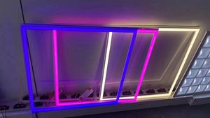 Panneau lumineux LED en aluminium breveté 48W, design moderne, encastré au plafond, effet halo, éclairage intérieur pour <span class=keywords><strong>la</strong></span> maison, le bureau et les espaces commerciaux, IP33 - Product Image 2