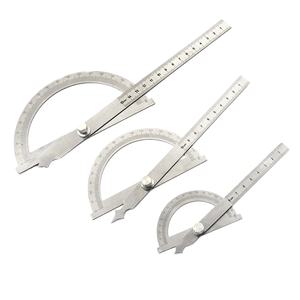 สแตนเลสปรับหัวกลมมุม Protractor 0-180องศาวัดด้วยเลเซอร์แกะสลักขนาด - Product Image 1