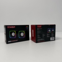 Haut-parleur filaire RGB S6 avec lumières LED pour PC, ordinateurs portables et ordinateurs de bureau de jeu – Vente chaude