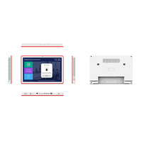 Barre lumineuse LED RGB POE commerciale de 10,95 pouces avec écran tactile Android pour système de réservation de salles de réunion