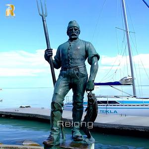 <span class=keywords><strong>Escultura</strong></span> <span class=keywords><strong>de</strong></span> Bronce <span class=keywords><strong>de</strong></span> <span class=keywords><strong>Pescador</strong></span> para Decoración <span class=keywords><strong>de</strong></span> Arte Exterior, Diseño Personalizado al por Mayor - Product Image 4