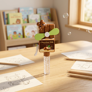 Juguete de Burbujas de Chocolate de Plástico, Ventilador de Burbujas Giratorio Impulsado por el Viento para Niños de 5 a 7 Años, Recuerdo de Fiesta - Product Image 6
