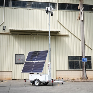Tour de surveillance mobile solaire BIGLUX avec système CCTV 4G et mât télescopique de 7m/9m, IA Starlink pour événements - Product Image 3