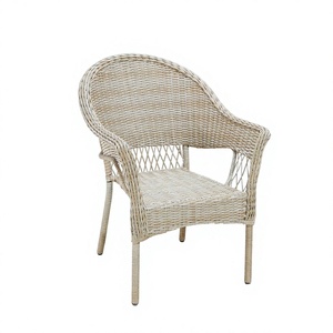 New Design Aluminum Frame <b>Plastic</b> Garden <b>Chair</b> <b>Outdoor</b> Furniture Minimalist Eco-Friendly Durable Tapered Leg Armrest Curv Villa - Product Image 1