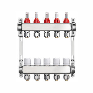 Colector de agua de calefacción de acero inoxidable para sistemas de calefacción y refrigeración de <span class=keywords><strong>suelo</strong></span> <span class=keywords><strong>radiante</strong></span> fabricado en China - Product Image 3