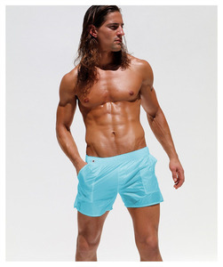 Bañador transparente <span class=keywords><strong>para</strong></span> hombre, traje de baño Sexy, pantalones cortos de playa lisos a la moda - Product Image 5