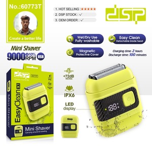Mini afeitadora DSP de 9000 RPM, resistente al agua IPX6, carga USB, afeitadora eléctrica para hombre, compacta y portátil con pantalla LED - Product Image 1