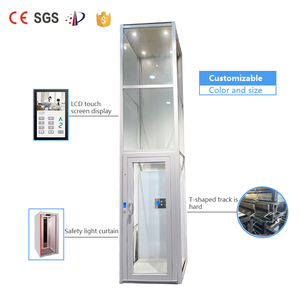 Ascenseurs résidentiels électriques pour hôtels de luxe, ascenseur en verre pour villa, hauteur réglable, 3/5 étages, <span class=keywords><strong>mini</strong></span> ascenseur pour maison - Product Image 6