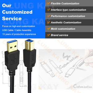 LUNG KAY 0.3m 0.5m 1m 2m Usb3.0 a Male <b>to</b> B Male <b>Cable</b> Gold Plated Connector Data Transfer <b>Usb</b> 3.0 Printer <b>Cable</b> - Product Image 4
