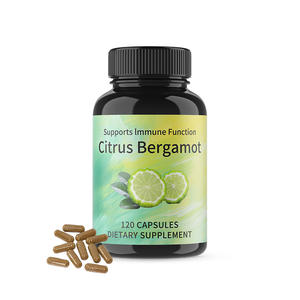 كبسولات برغموت عضوي مكمل عشبي تدعم كبسولات صحة القلب والقلب والأوعية الدموية كبسولات نباتية - Product Image 3