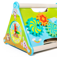 Bloques de Construcción Montessori para el Desarrollo del Pensamiento Lógico, Caja de Juguetes Educativos Tempranos Multifuncionales con Reloj, Gran Venta