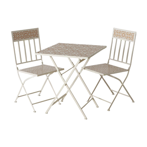 Conjunto de Muebles de Bistró para Exteriores, Plegable, para Patio, Jardín, Balcón, Cafetería, con Estructura de Hierro Compacta, Ahorra Espacio, para Terraza - Product Image 6