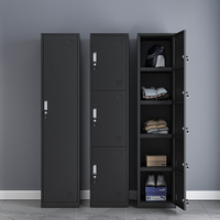 Vente en gros de casiers à 4 portes en acier Fourniture d'usine d'armoires de salon pour vêtements Armoire de chambre à coucher de rangement en métal