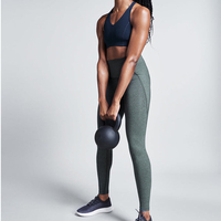 OEM Pantalon de yoga uni et extensible à taille haute pour femme Jogging de gymnastique avec bout de chameau legging Push up Booty Scrunch Pantalon de yoga Butt Lifter